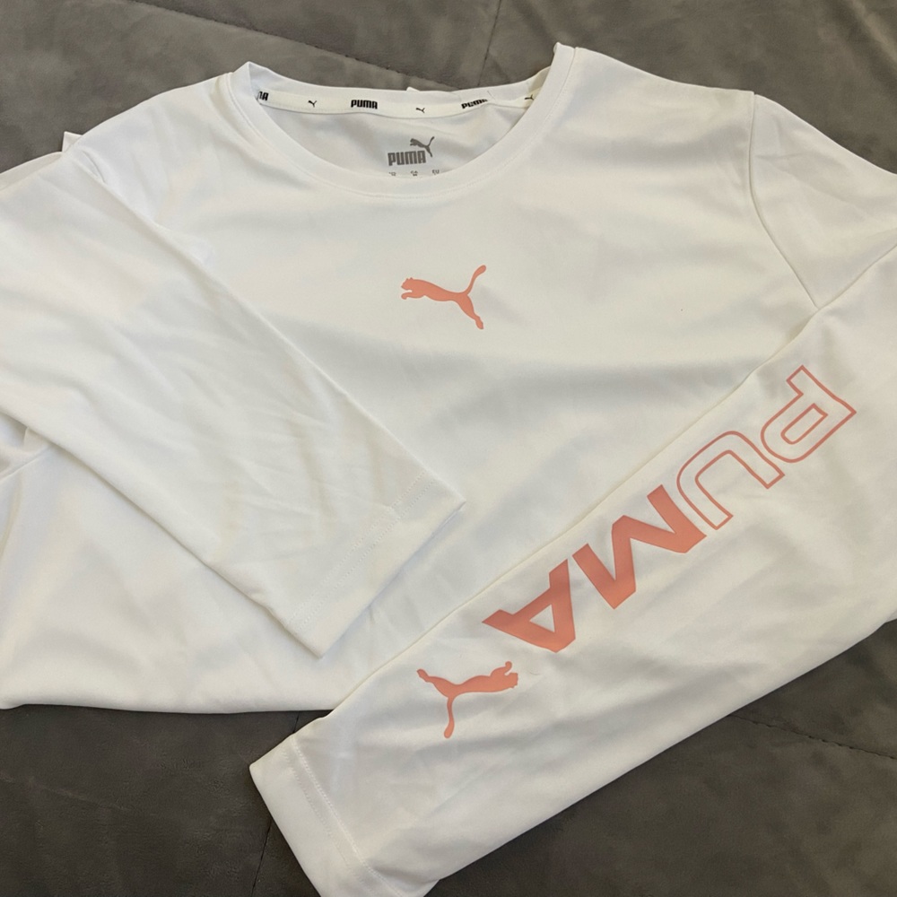 NWT Puma Blanc-Apricot Blush Long-Sleeve Shirt